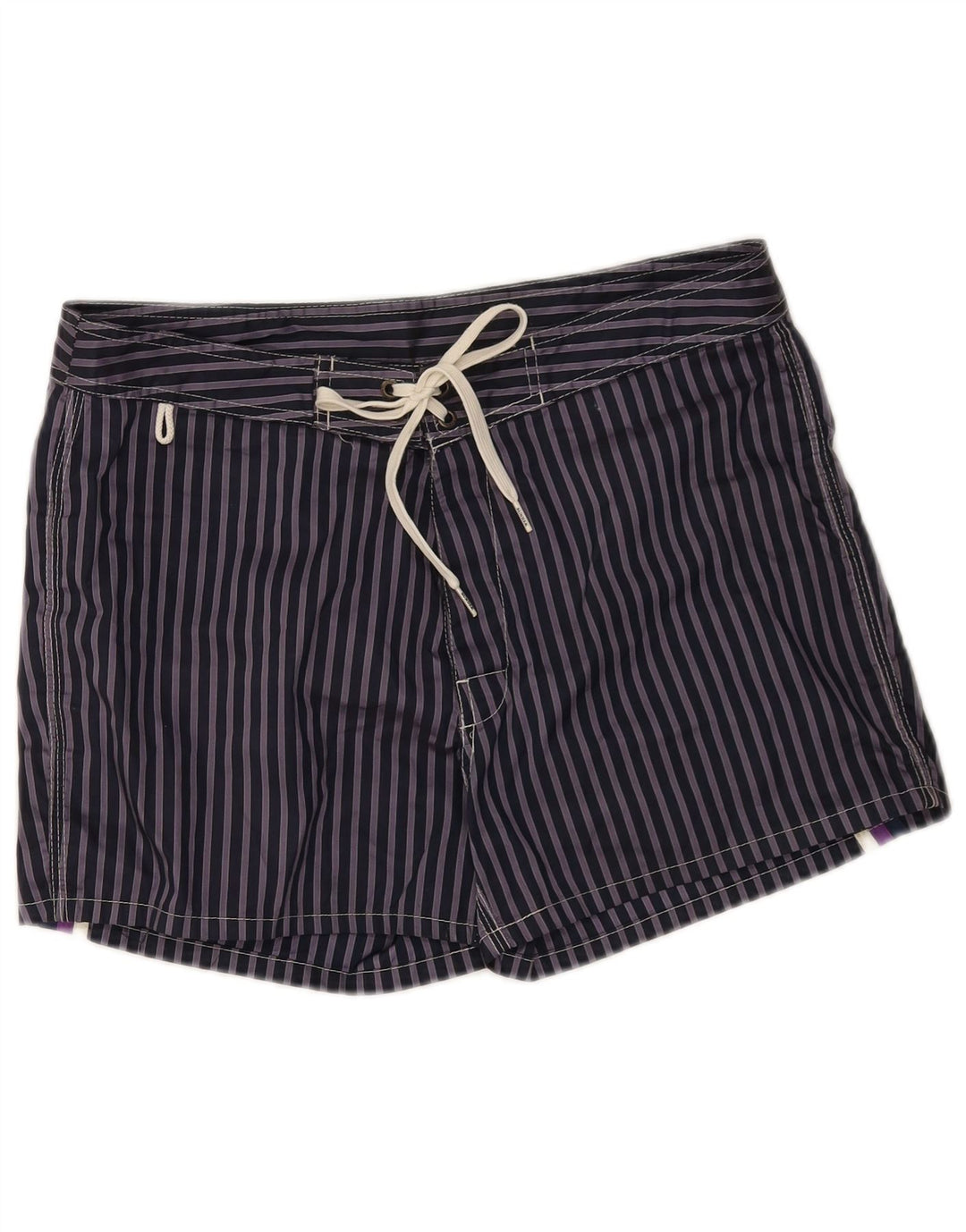 Shorts de natação masculino Sundek médio poliéster listrado azul marinho