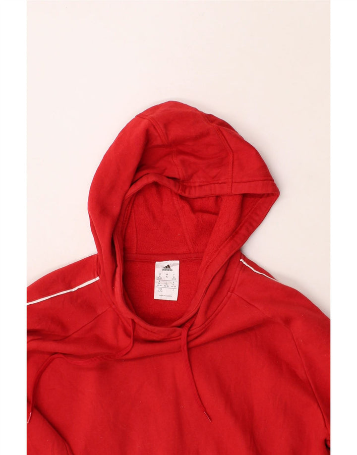 ADIDAS Womens Hoodie Jumper UK 20/22 XL Red Vintage Adidas and Second-Hand Adidas from Messina Hembry 
