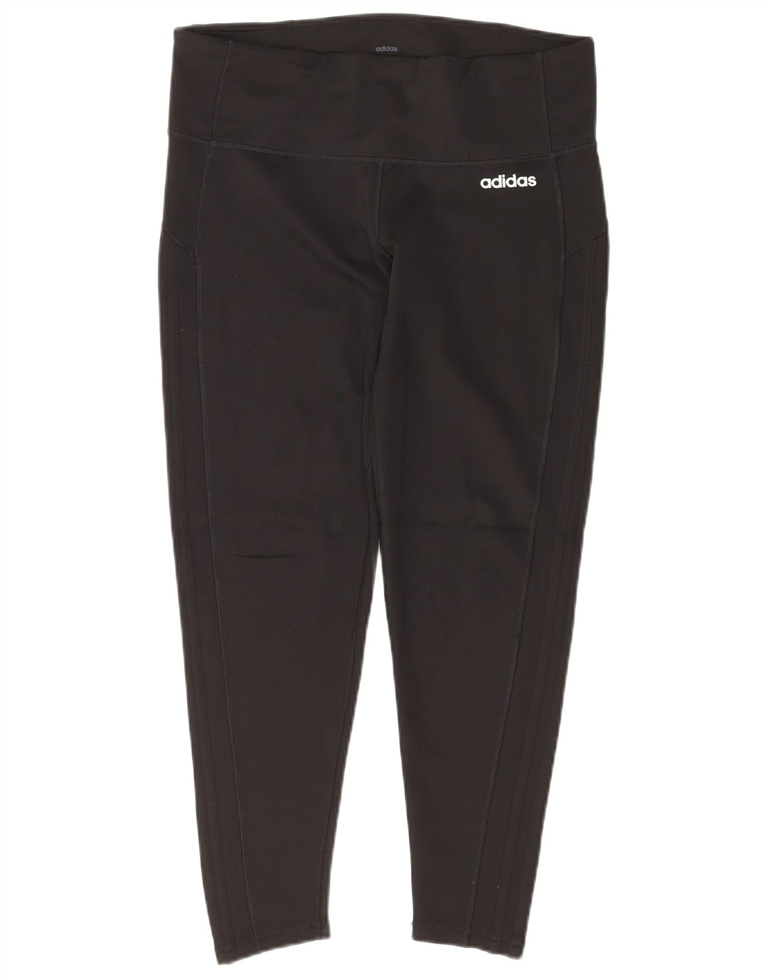 ADIDAS Womens Climalite Crop Leggings UK 16/18 Grande Preto Poliéster