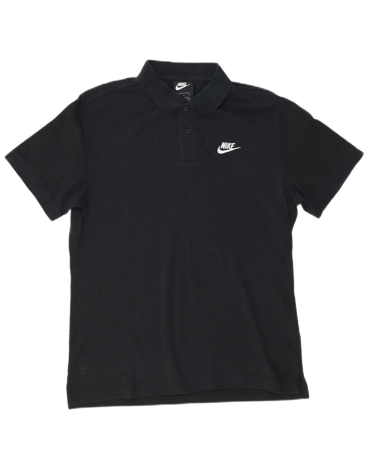 Camisa polo masculina Nike média preta algodão