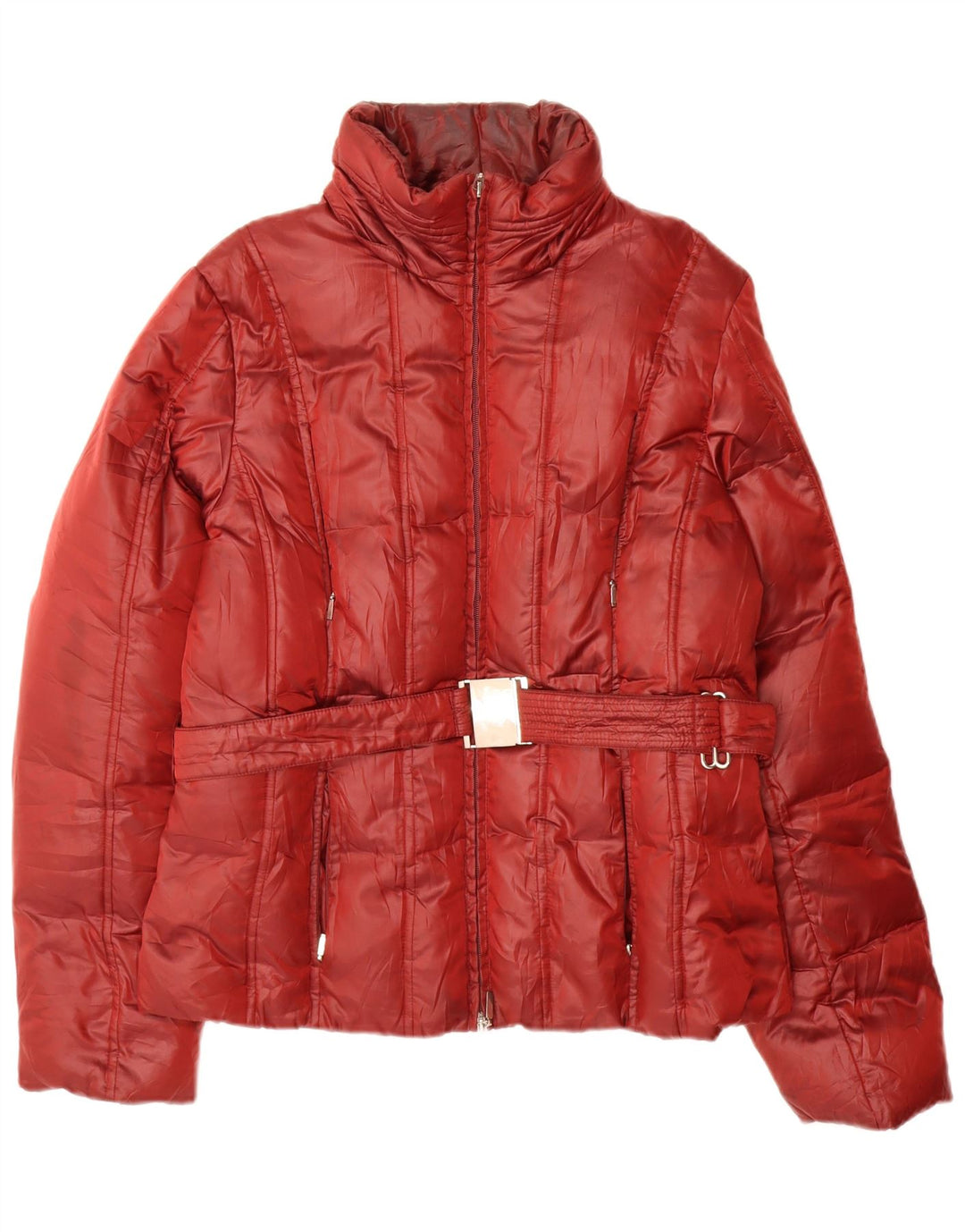 Jaqueta acolchoada feminina Ellesse UK 16 grande poliéster vermelho
