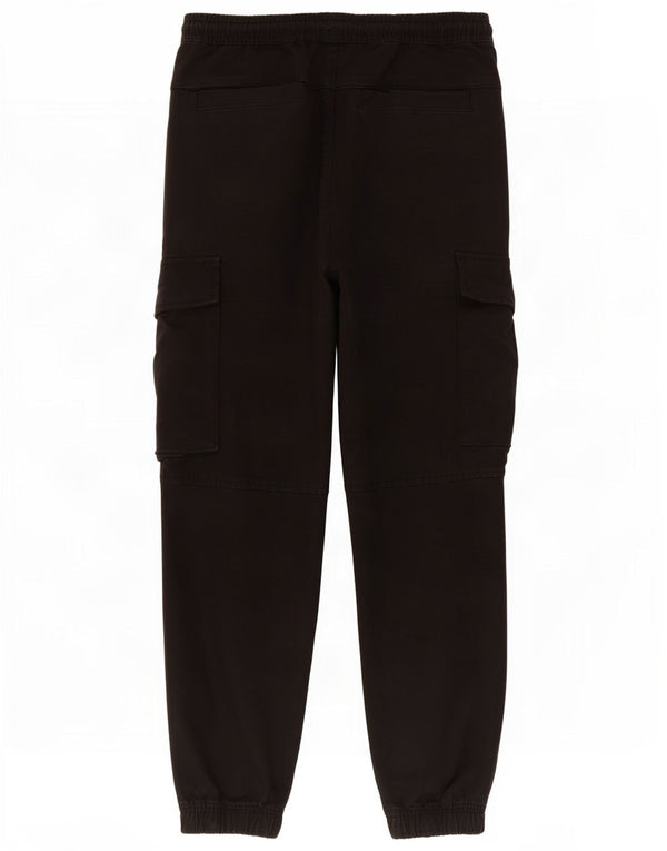 Zara Mens Joggers Cargo Calças Médio W31 L26 Algodão Preto