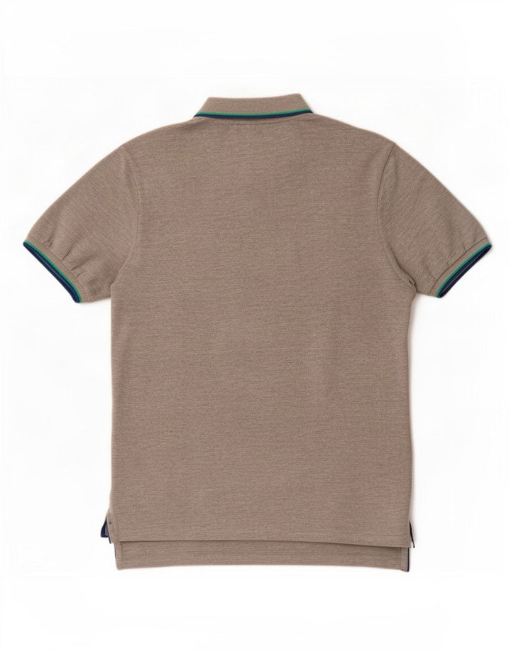 Camisa polo masculina North Sails viscose listrada cinza médio
