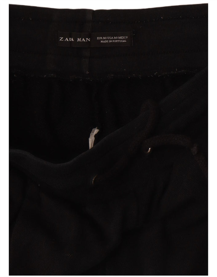 Zara Bermuda esportiva masculina bermuda média preta