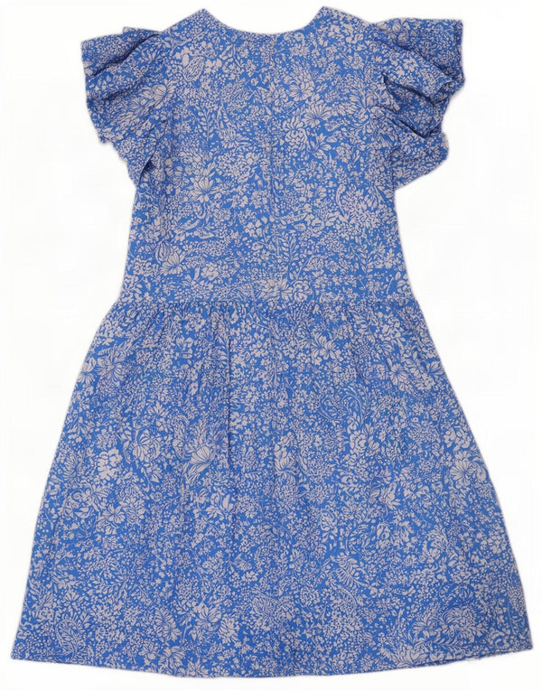 Vestido feminino Zara A-Line UK 18 XL azul floral