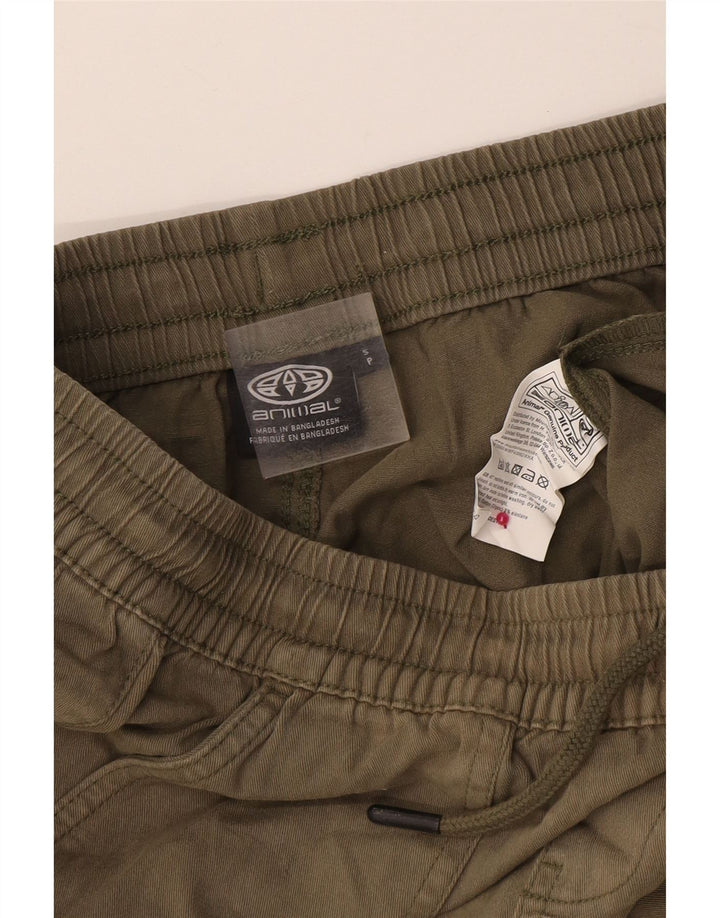 ANIMAL Mens Chino Shorts Pequeno W29 Algodão Cáqui