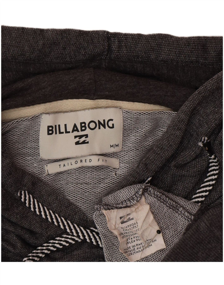 Suéter masculino com capuz gráfico Billabong Tailored Fit cinza médio manchado
