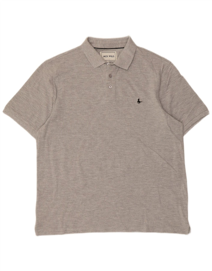 Camisa polo masculina Jack Wills XL cinza algodão