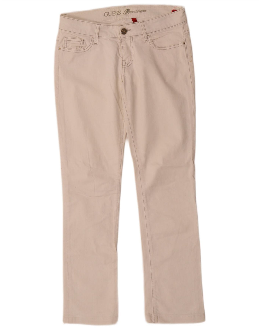 Guess Jeans Stretch Slim Feminino W27 L28 Algodão Branco