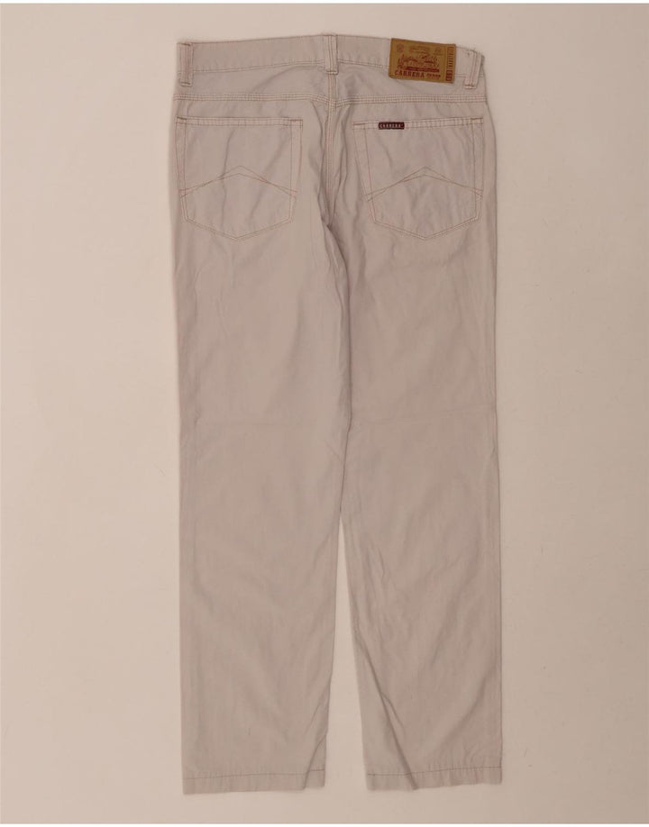 CARRERA Mens Straight Casual Trousers W33 L28 Off White Cotton Vintage Carrera and Second-Hand Carrera from Messina Hembry 