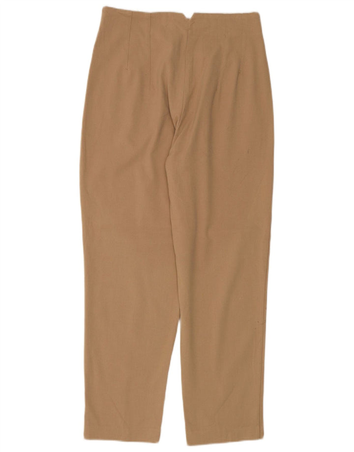 Zara Calça feminina de terno cônico médio W28 L26 bege