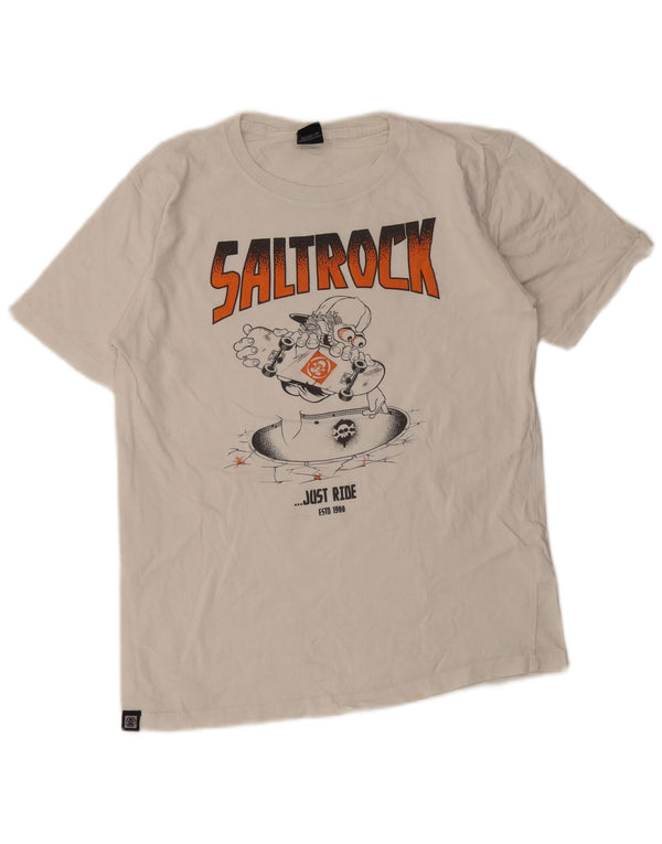 Camiseta gráfica Saltrock Boys 12-13 anos algodão branco