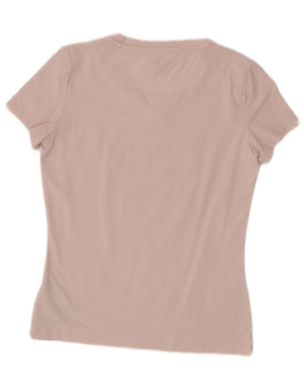 Camiseta feminina Guess com estampa gráfica UK 10 pequeno algodão floral rosa