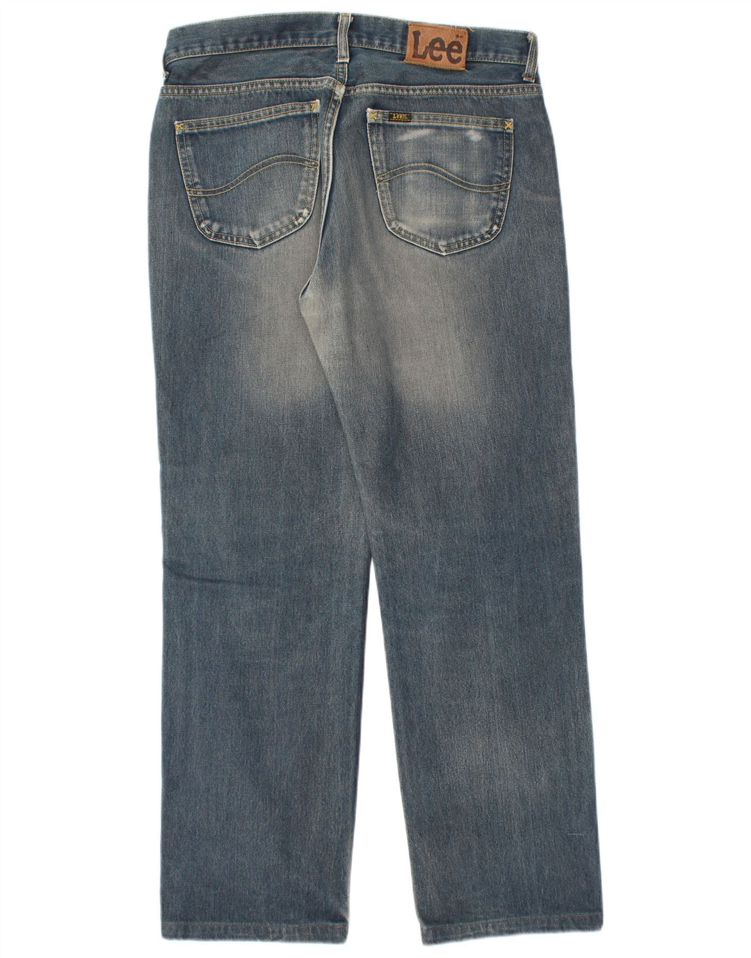Lee Mens Seattle Straight Jeans W34 L30 Azul Algodão