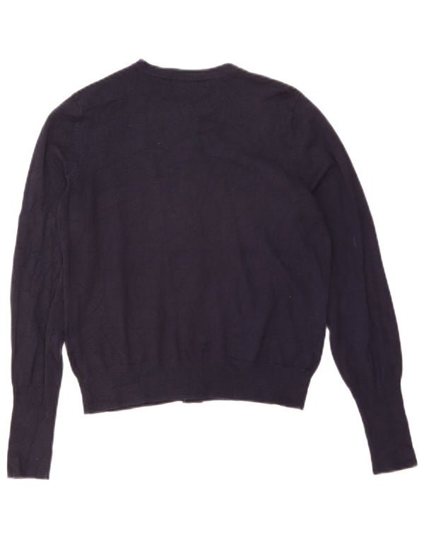 Marks & Spencer Bolero Jumper feminino UK 12 médio azul marinho viscose