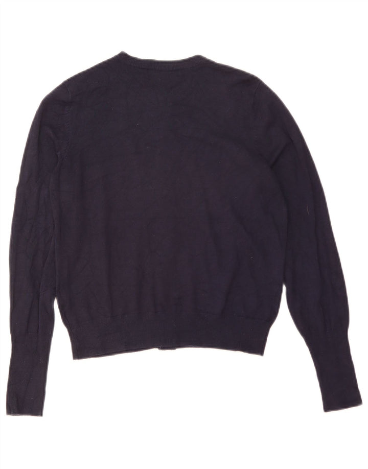 Marks & Spencer Bolero Jumper feminino UK 12 médio azul marinho viscose