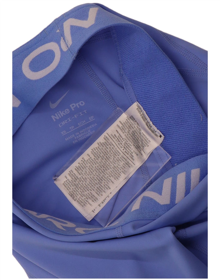 Leggings femininas Nike Dri Fit Graphic UK 6 XS azul poliéster