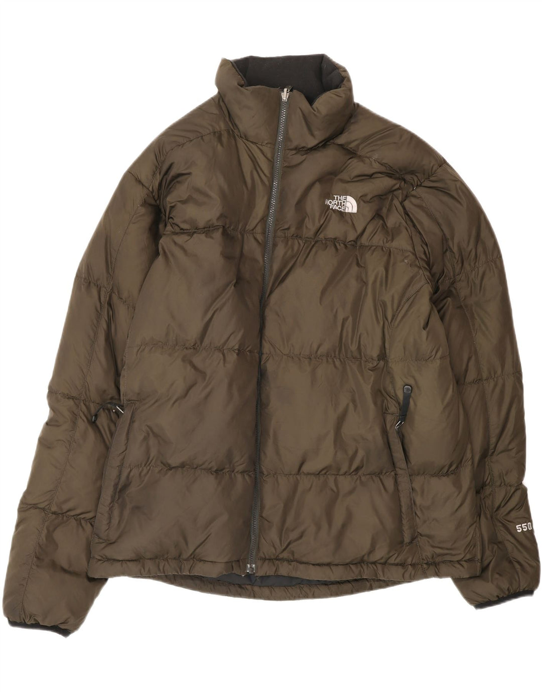Jaqueta acolchoada masculina THE NORTH FACE 550 Reino Unido 42 XL cáqui nylon