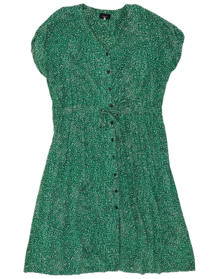 JOULES Vestido camisa feminino de mangas curtas Reino Unido 18 XL viscose manchada verde