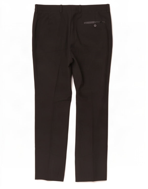 Calça masculina Marks & Spencer Slim Fit W34 L31 Poliéster Preto