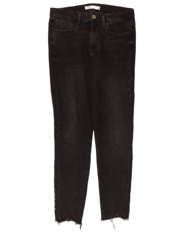 Zara Jeans Skinny Feminino UE 38 Pequeno W28 L30 Preto