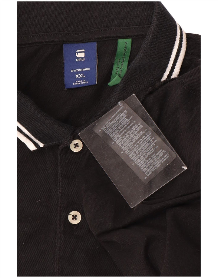 Camisa polo masculina G-STAR 2XL algodão preto