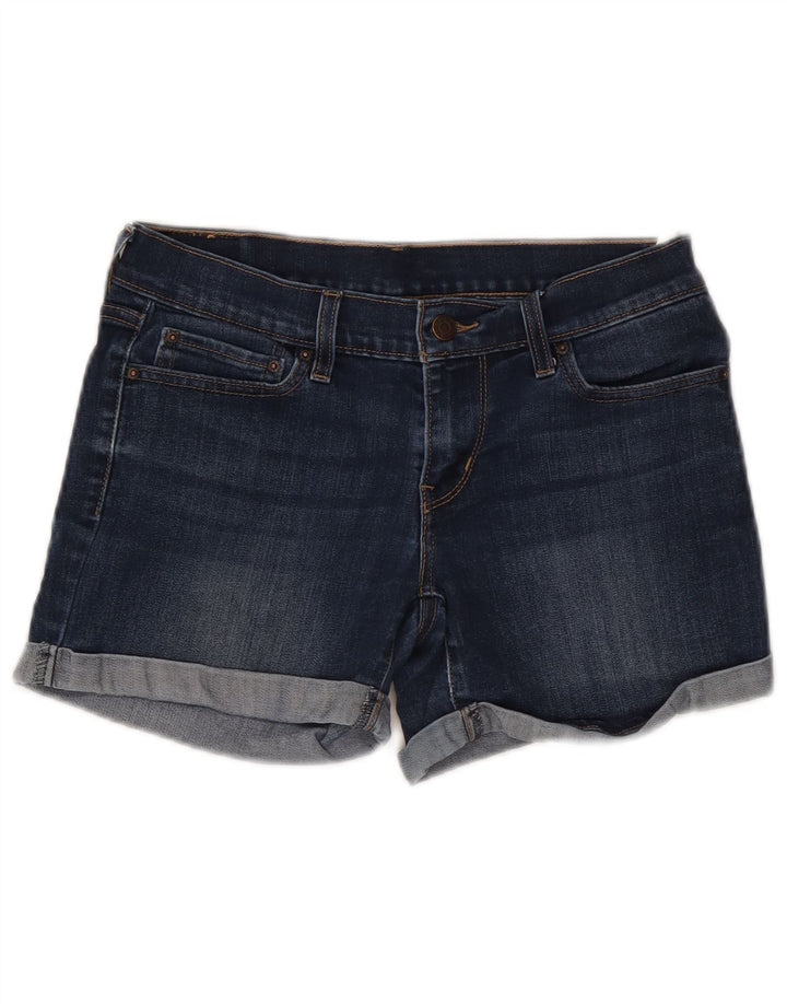 Shorts jeans feminino Levi's W26 pequeno algodão azul