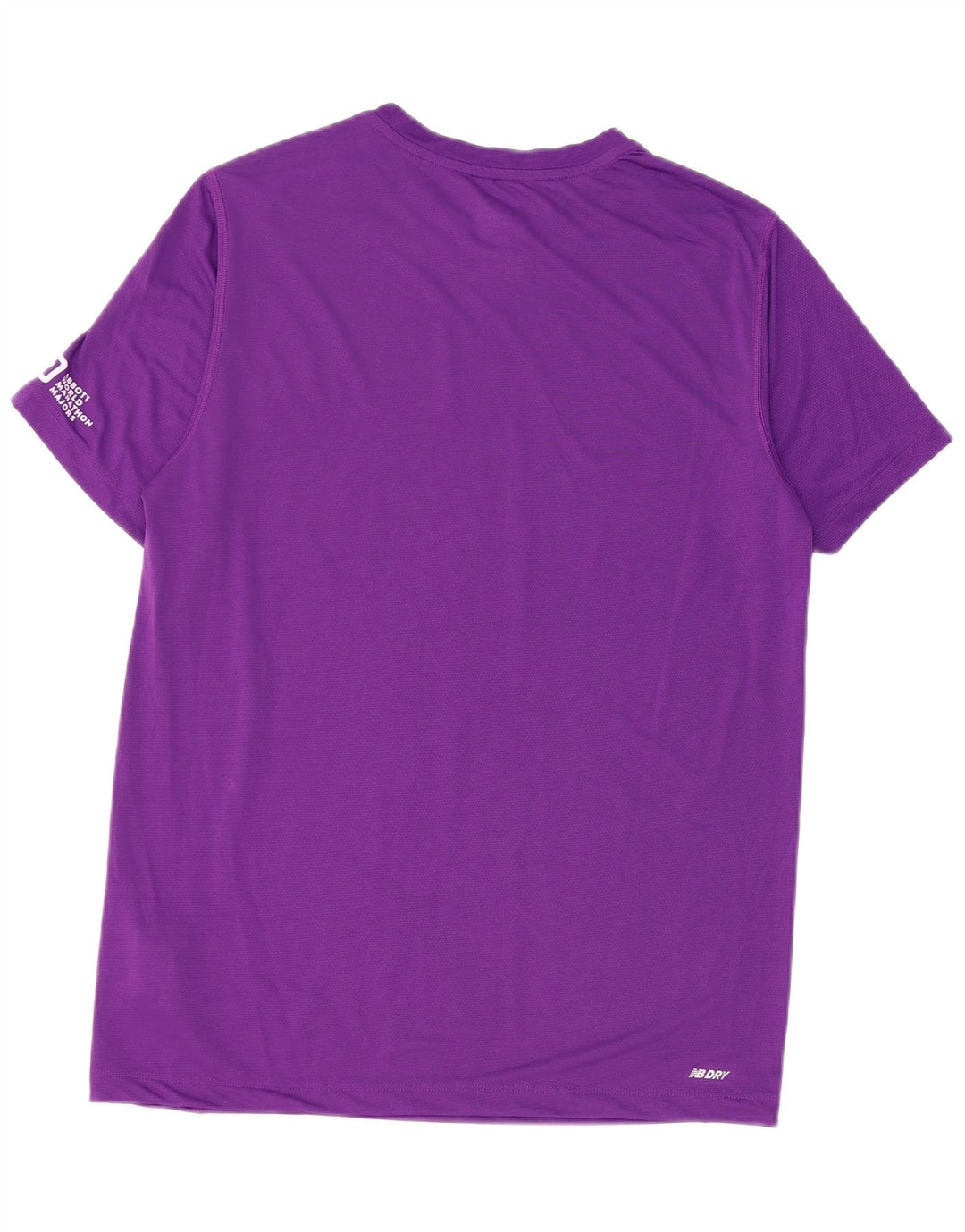 Camiseta gráfica masculina New Balance poliéster roxo médio