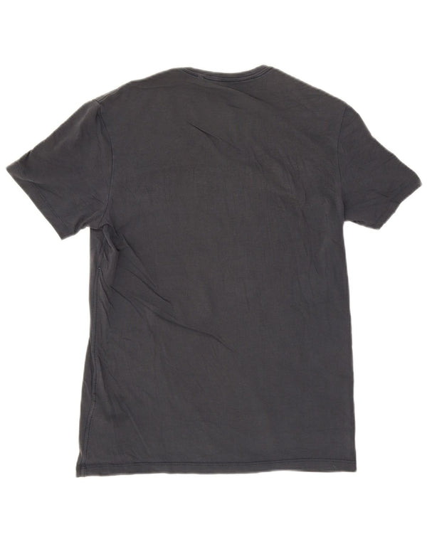 Camiseta masculina Guess com estampa gráfica pequena de algodão cinza