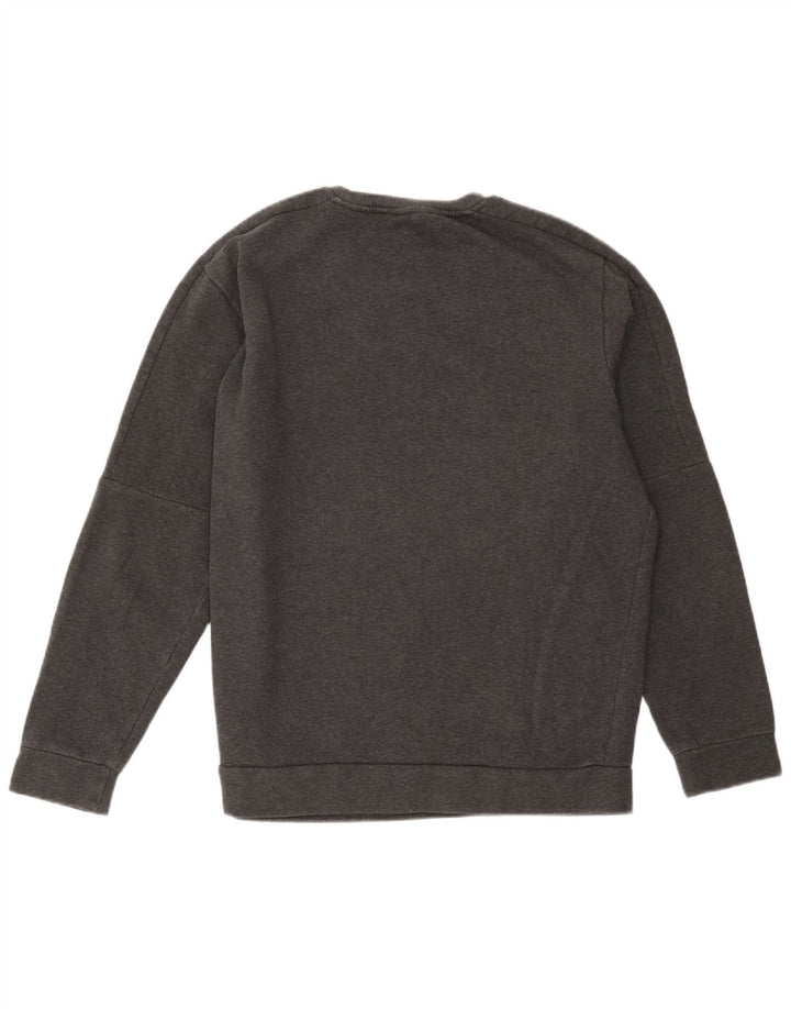 Adidas Mens Moletom Jumper Grande Algodão Cinza