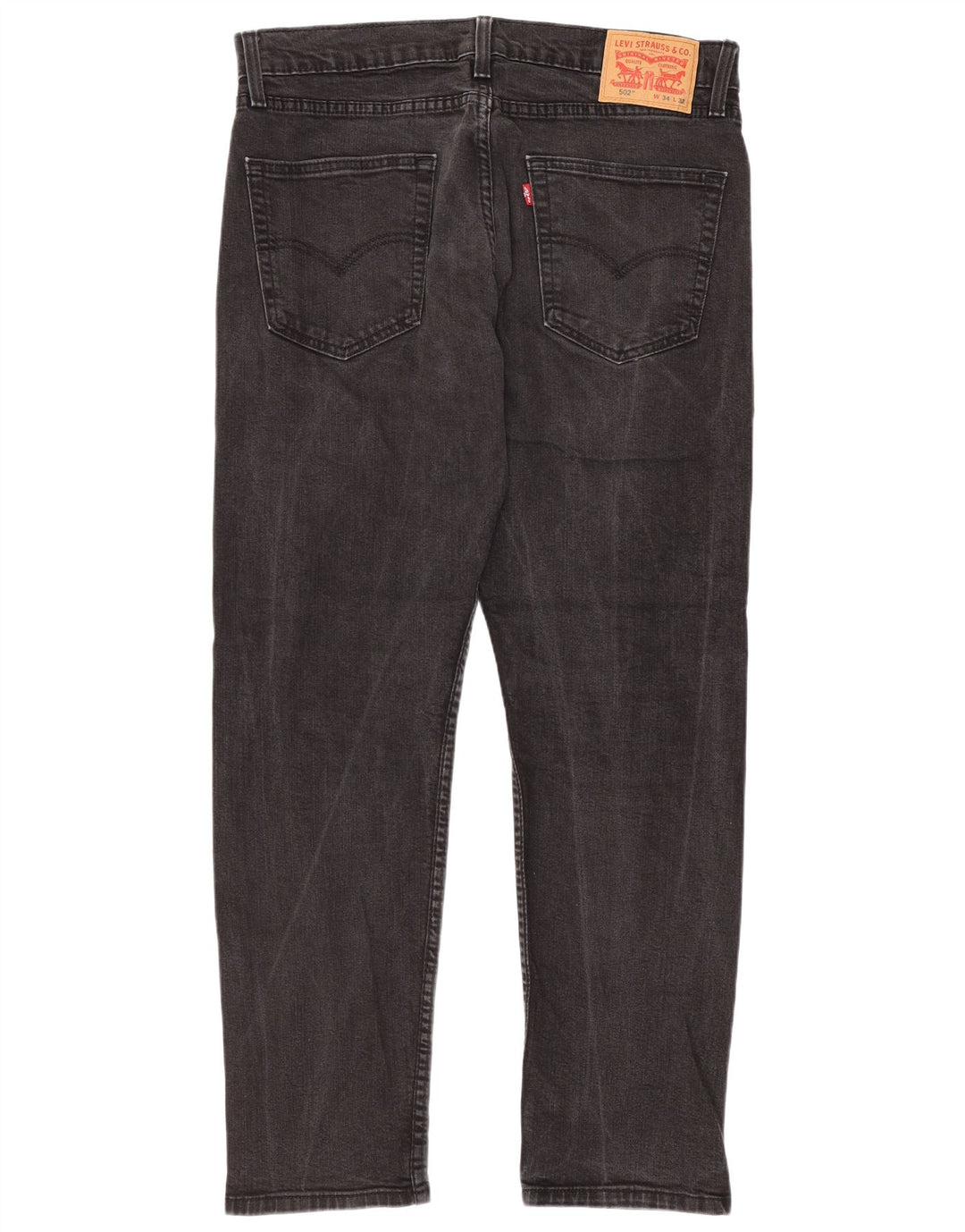 Calça jeans masculina Levi's 502 Tapered W34 L29 cinza algodão