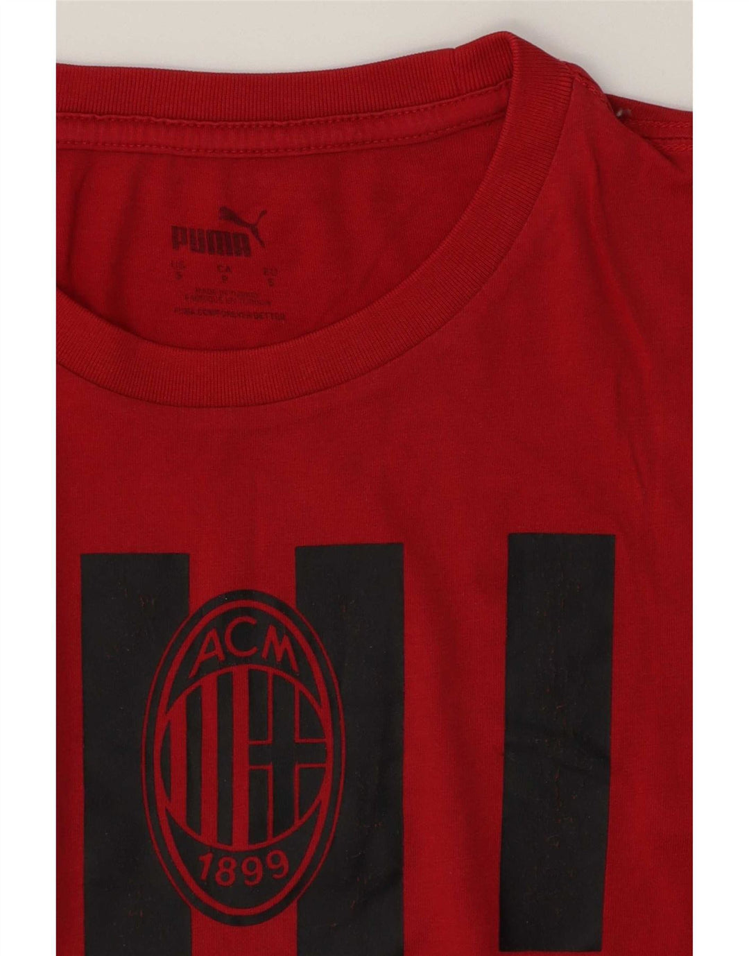 Camiseta Puma Masculina AC Milan Graphic Top Pequeno Vermelho