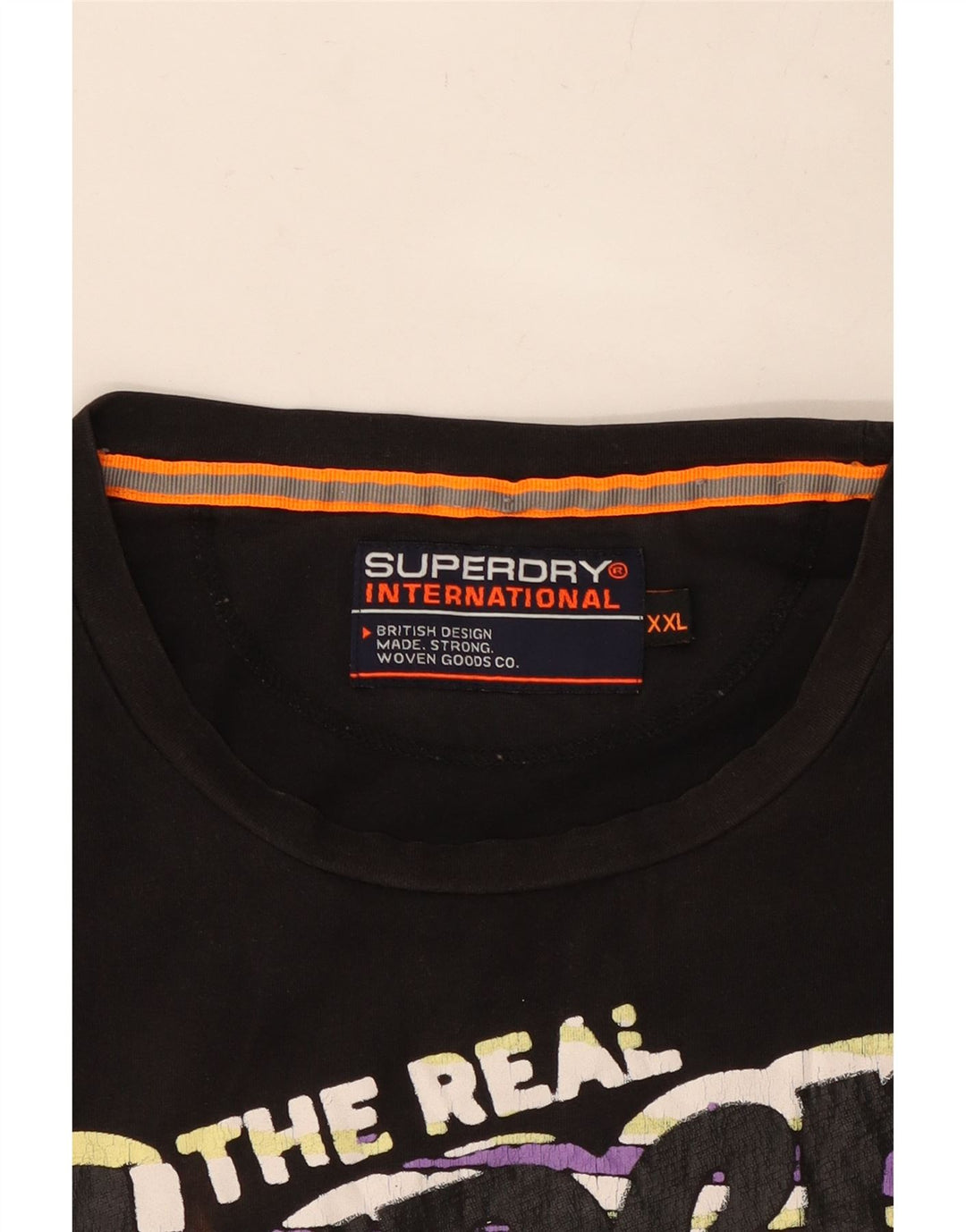 Camiseta gráfica masculina SUPERDRY Top 2XL preta
