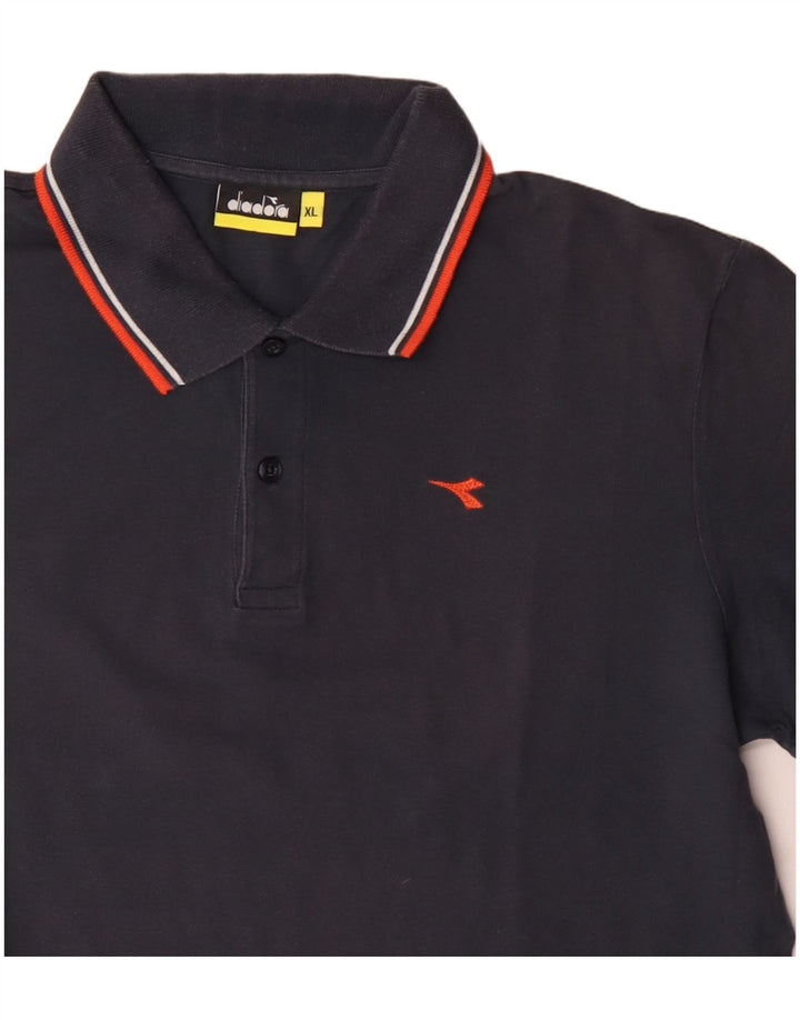 Camisa polo masculina DIADORA XL azul marinho algodão