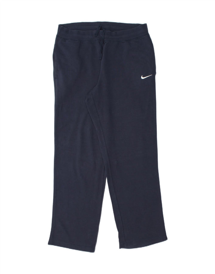Calça de treino feminina Nike grande algodão azul marinho