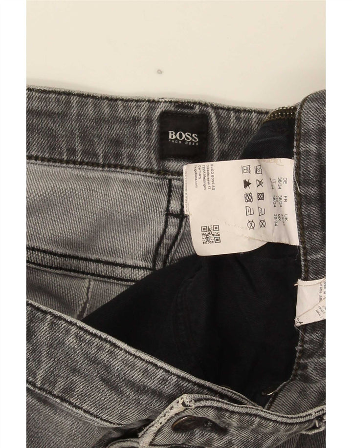 Hugo Boss Masculino Slim Jeans W38 L34 Cinza Algodão