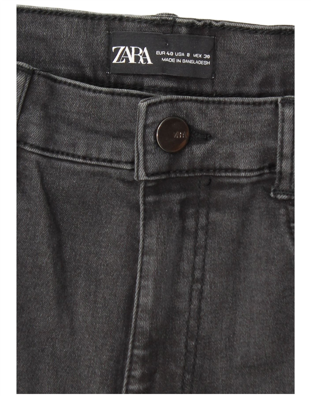 Calça jeans skinny feminina Zara EU 40 médio W30 L28 cinza