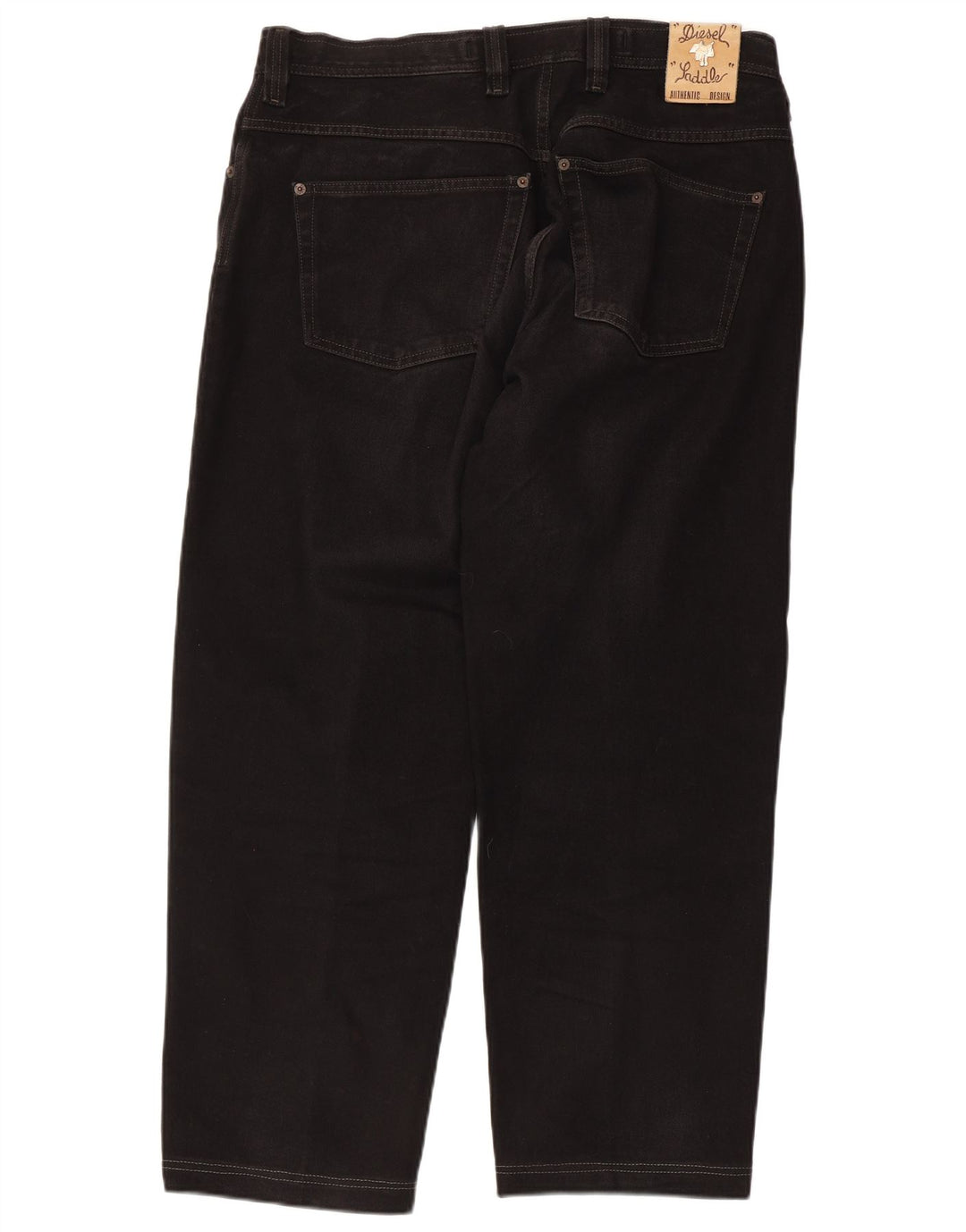 DIESEL Calça jeans reta masculina W36 L28 algodão preto