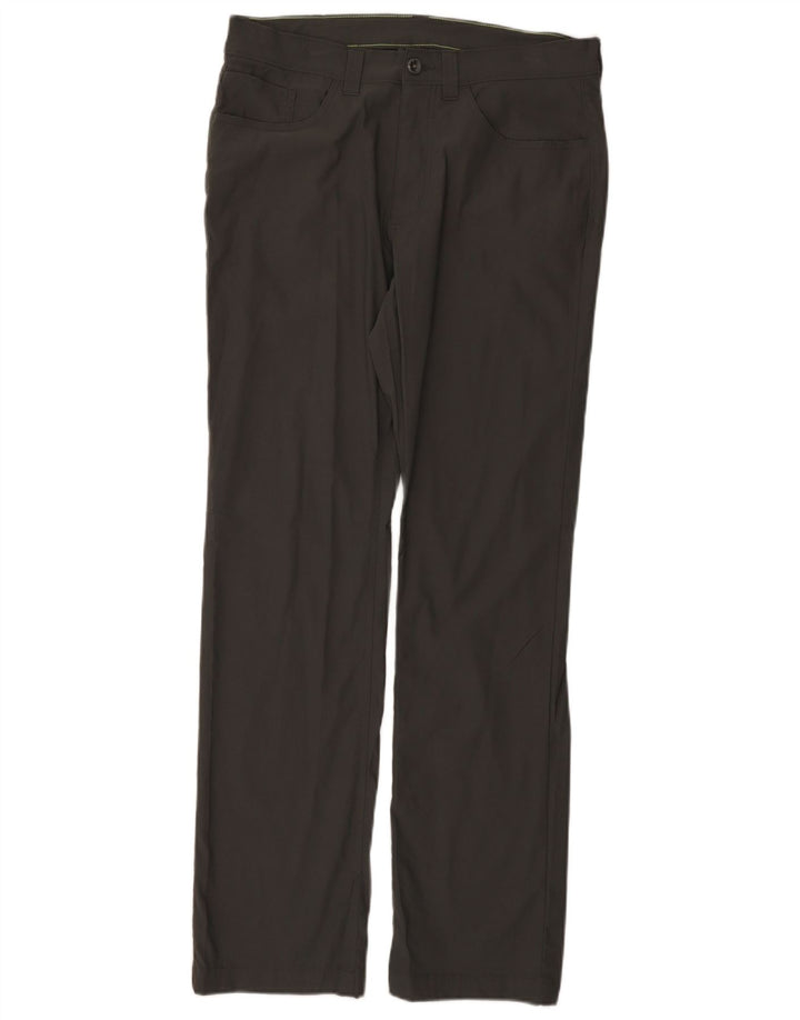Calça casual reta masculina Eddie Bauer W33 L32 cinza nylon