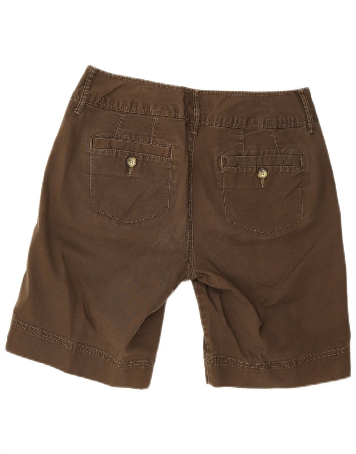 EDDIE BAUER Shorts feminino Blakely Fit Chino EUA 6 médio W30 algodão marrom