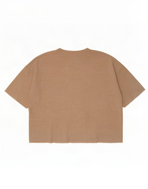 Zara Womens Trafaluc Oversized Blouse Top UK 16 Large Beige Spotted Viscose
