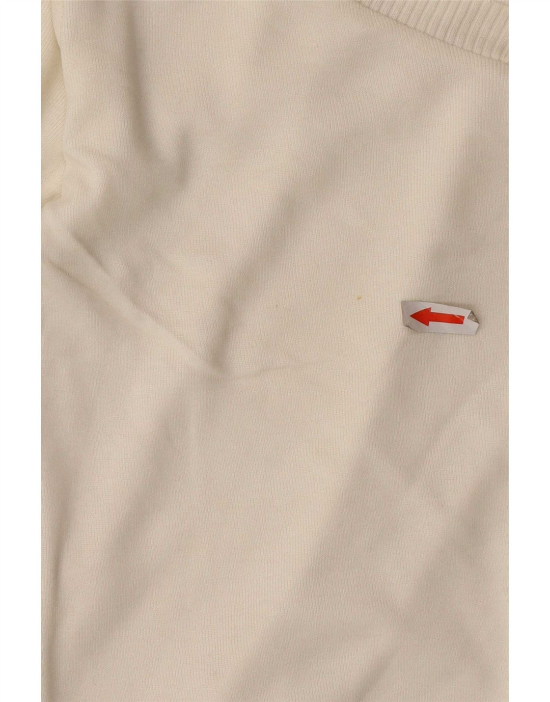 Suéter feminino Massimo Dutti cropped com decote em V Reino Unido 12 médio off white