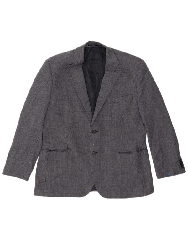Jaqueta Blazer Curta Masculina Marks & Spencer Reino Unido 42 Grande Azul Marinho Manchado