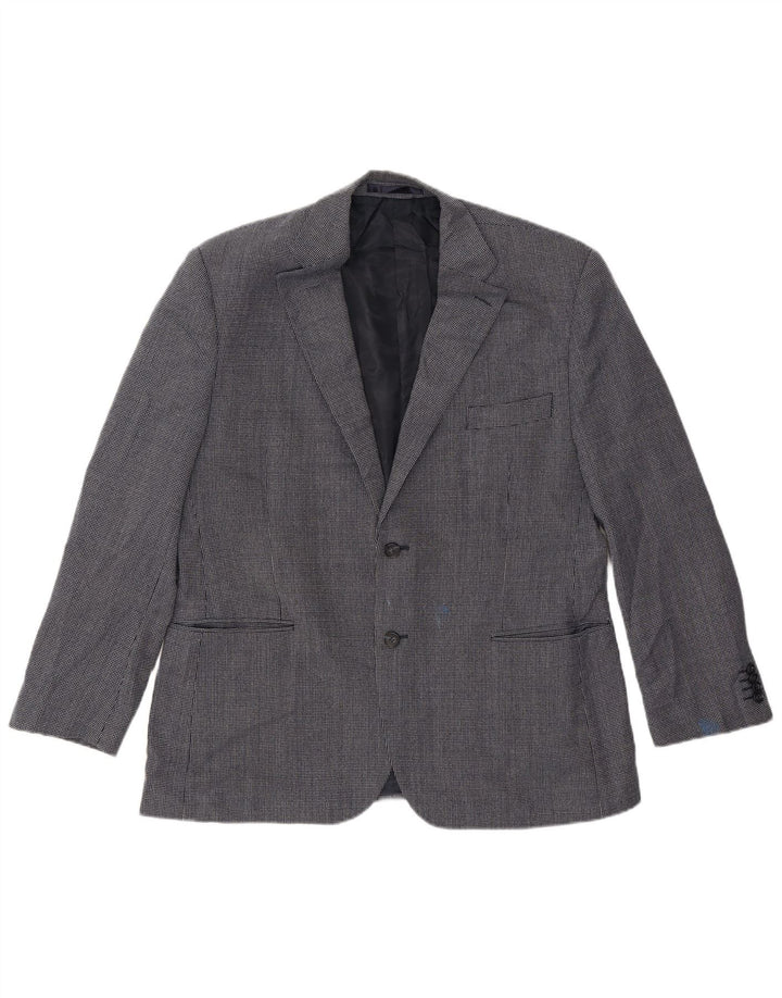 Jaqueta Blazer Curta Masculina Marks & Spencer Reino Unido 42 Grande Azul Marinho Manchado