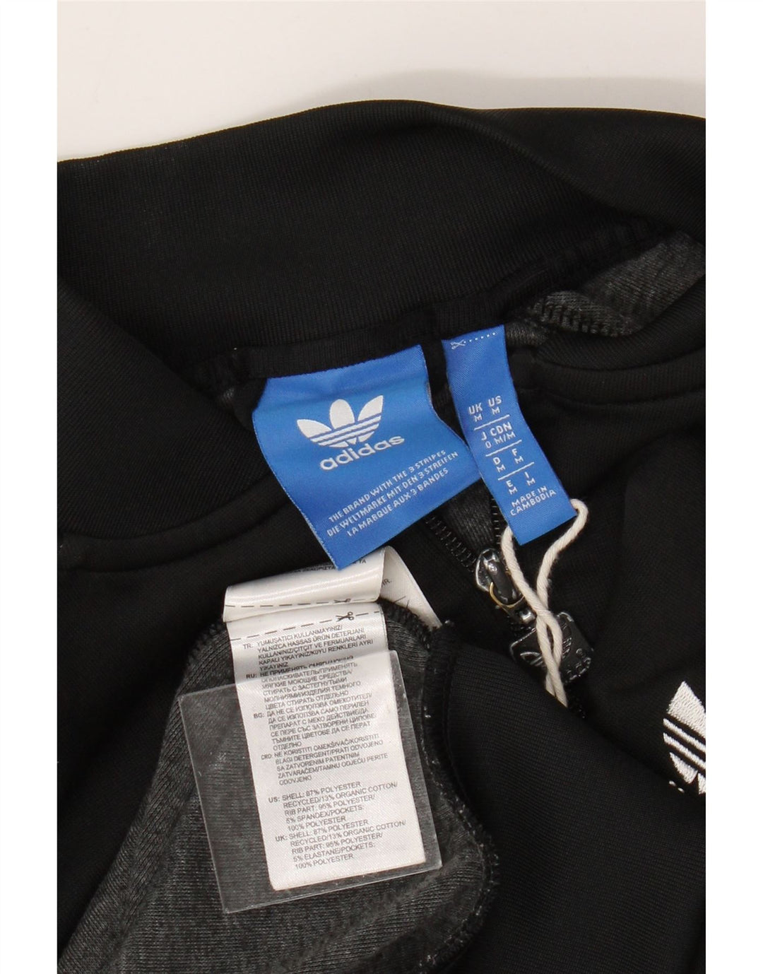 Adidas Womens Tracksuit Top Jacket UK 14 Médio Preto Poliéster