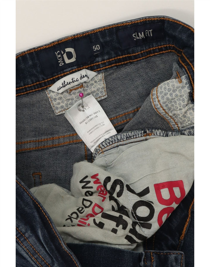 DACK'S Jeans Slim Masculino IT 50 Grande W34 L32 Azul Algodão