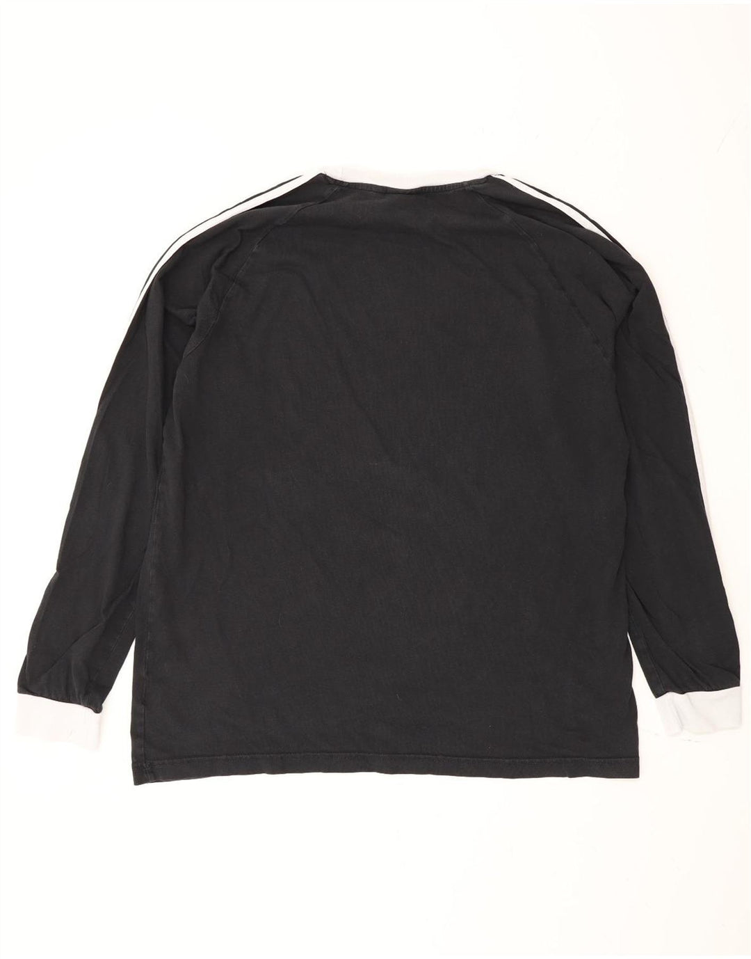 Adidas Mens Top Manga Longa XL Preto Colorblock Algodão