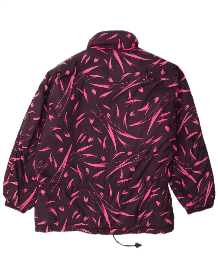 Diadora Womens Oversized Windbreaker Coat UK 14 Médio Roxo Floral