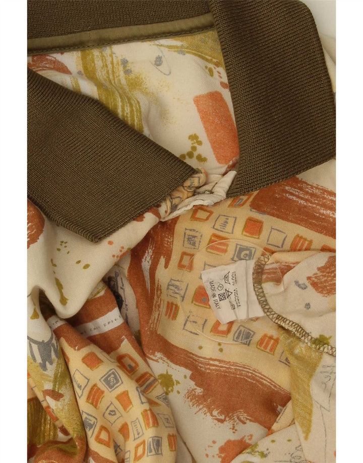 Pulôver masculino vintage de manga curta Camisa 2XL patchwork multicolorido