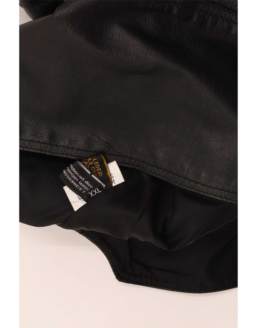 Colete de couro masculino vintage 2XL couro preto
